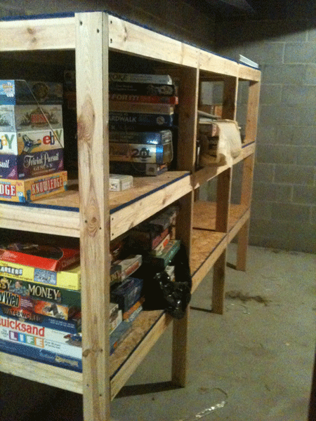 Simple memory shelves and plastic bins wooden shelves plans for garage ...